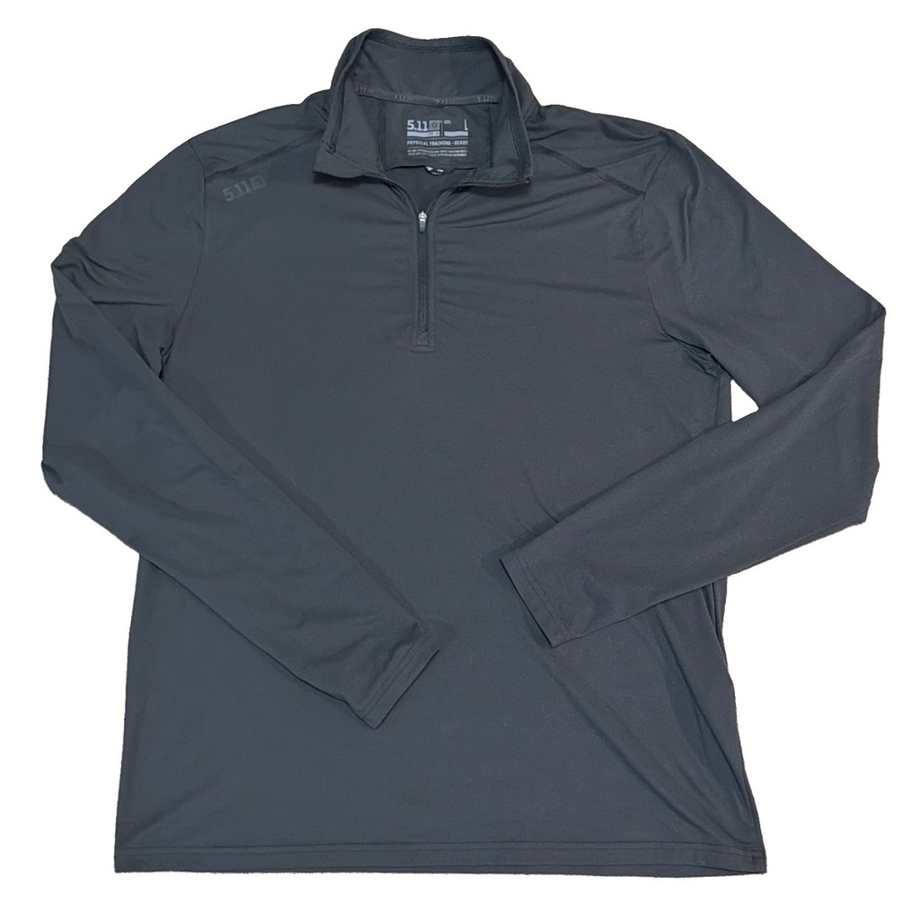 5.11 Tactical PT-R Pullover Mens Large Gray 1/4 Zip Training Shirt 82134-098